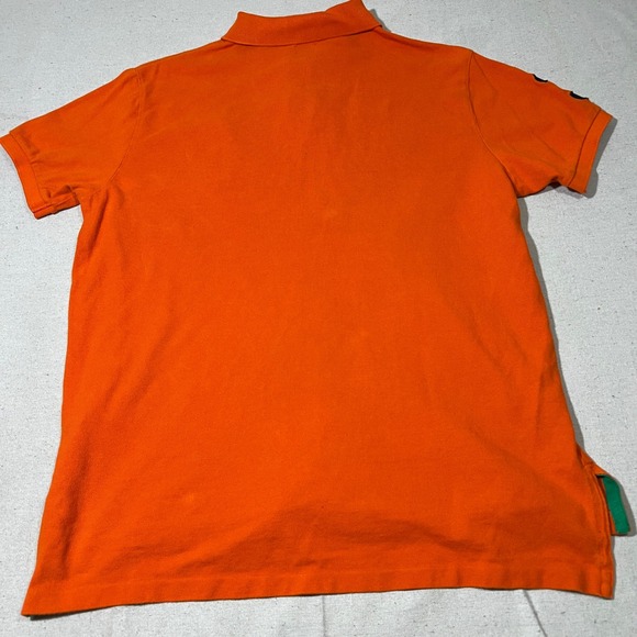 Polo Ralph Lauren Polo Shirt Mens Medium Custom Fit Big Pony Number3 Rugby *FLAW - Picture 3 of 8